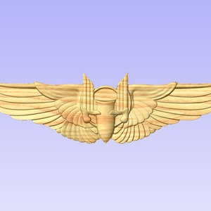 US Air Force Aerial Gunner (Your Choice of Wood) Approx 17x5.5