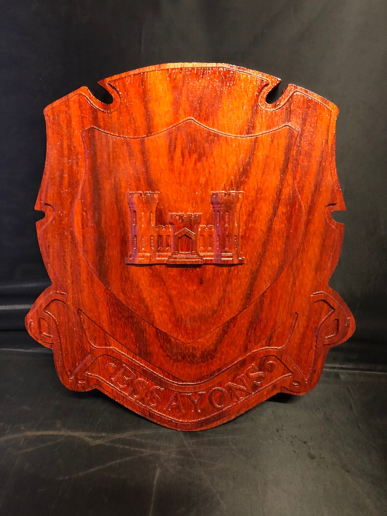 Engineer Regiment Crest 10-11 Your Choice of wood