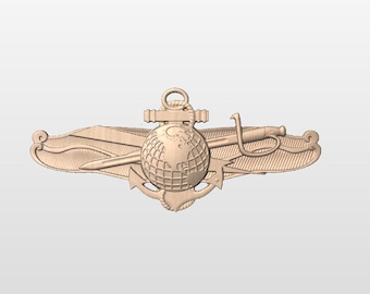 Information Dominance Warfare Officer Plaque Approx 16-17" wide (Your choice of wood and style)