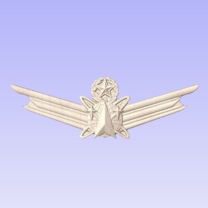 USAF Space Operations Badge  (Your choice of wood, style and size) United States Air Force)