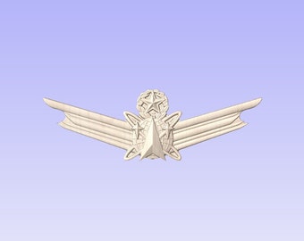 USAF Space Operations Badge  (Your choice of wood, style and size) United States Air Force)