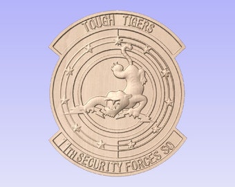 11th Security Forces Squadron 10-11" (Your Choice of wood)