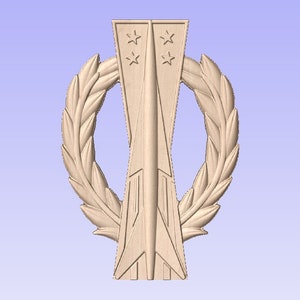Missileman Operator Badge (Your choice of Wood) Apprx 9x13