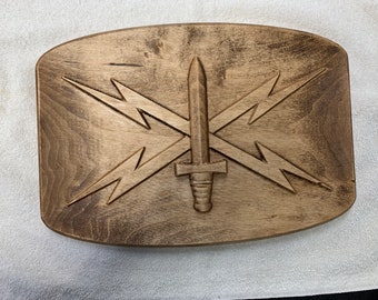Cyber Corps Branch Insignia 13" (your choice of wood)