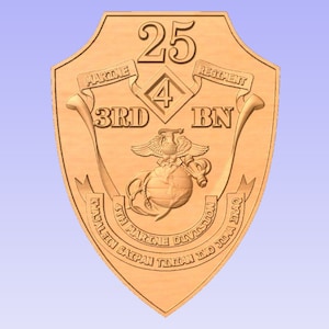 4th Battalion 25th Marines 12&quot; USMC (Your choice of wood)