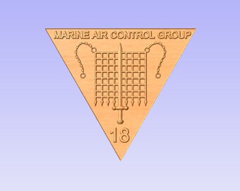 18th Marine Air Control Group USMC 12" ( your choice of wood)