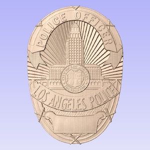 Los Angeles Police Officer Plaque (Your choice of Rank and Wood) Apprx 13&quot; LAPD