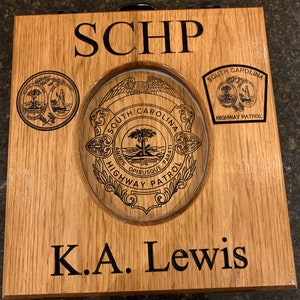 SCHP Hat press Plaque, South Carolina Highway Patrol SCHP Campaign Hat Press
