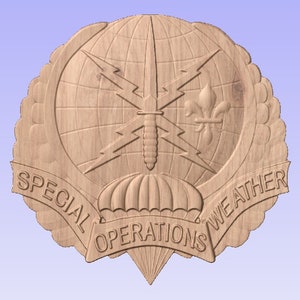 USAF Special Opns Weather Approx 11&quot; (Your choice of wood)