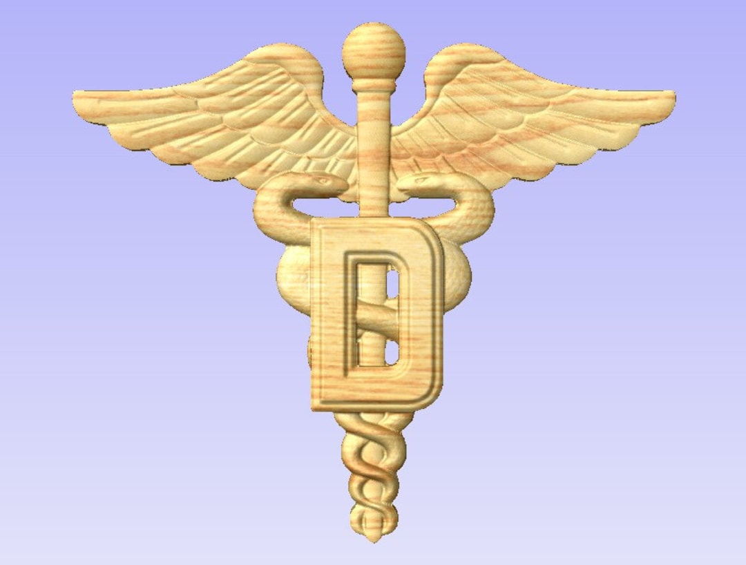 Navy Dental Caduceus Approx 1011in your Choice of Wood Etsy