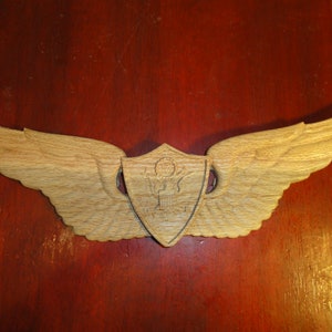 US Army Pilot, Air Crew, Aviator Wings Approx 18&quot; (Your Choice of Level and wood)