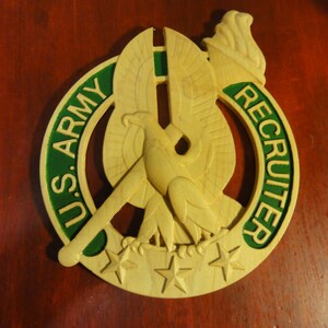 US Army Recruiter Badge & Master Recruiter Plaque 9.5x12