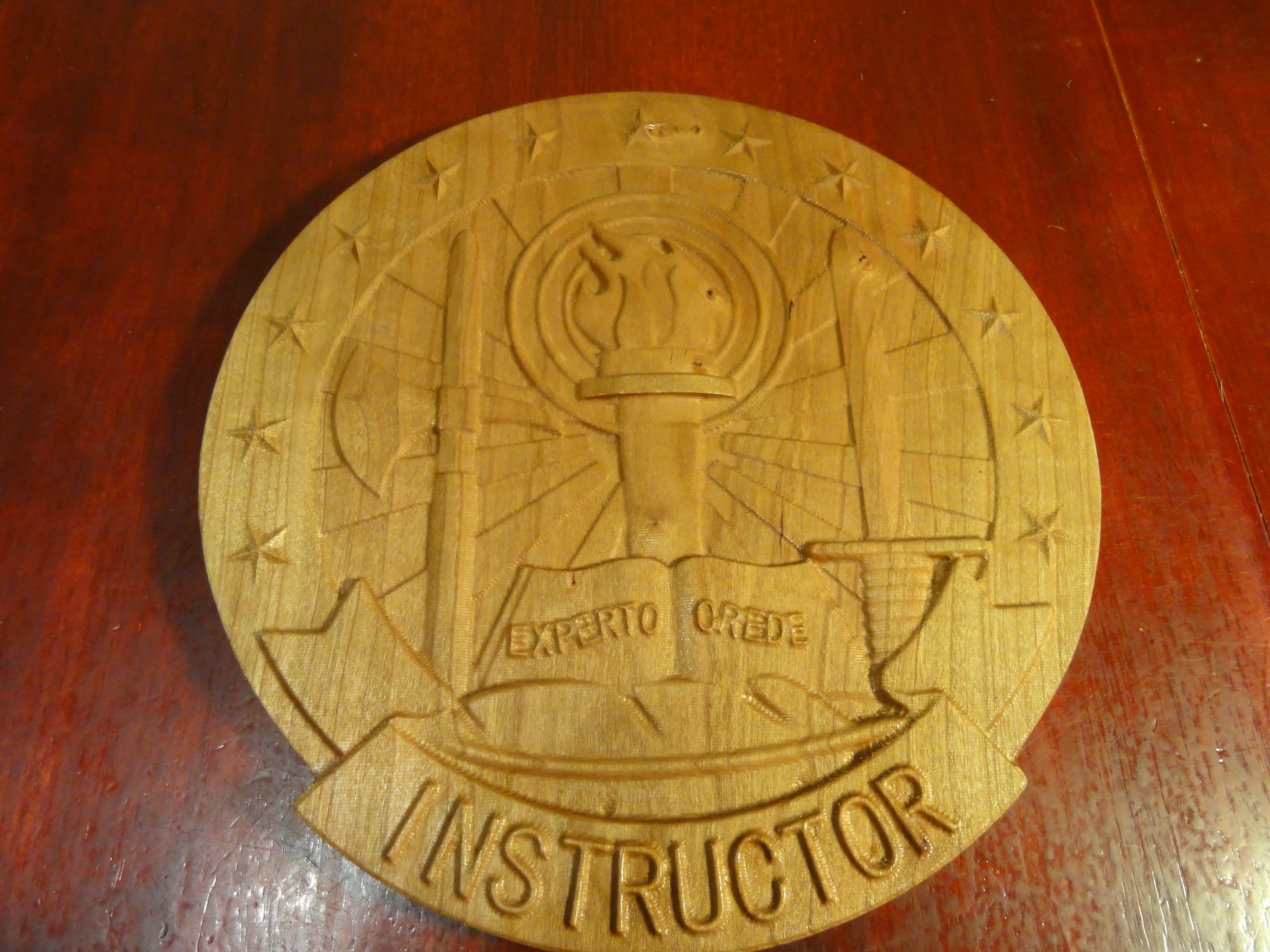 10-11" Army Instructor Badge (Your Choice of Wood and Level)