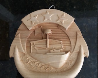 US Navy Small Craft Pin  (Your Choice of Size and Wood)