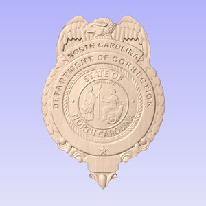 North Carolina Department of Correction approx 13&quot; (Your Choice of Wood)