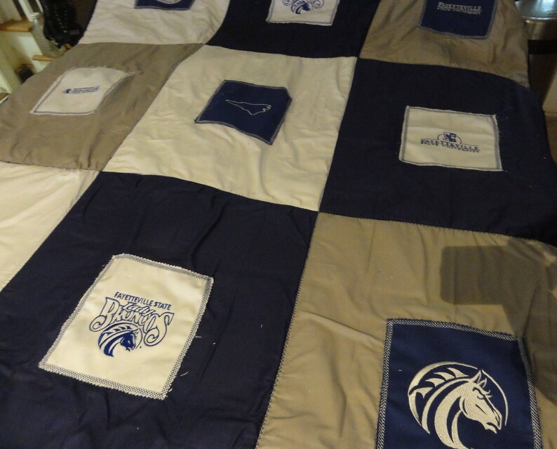Fayetteville State University Embroidered Quilt Approx 50x60