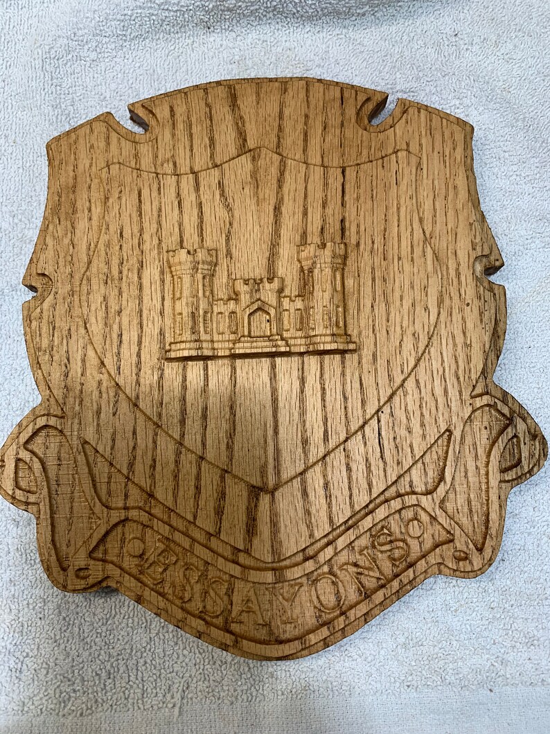 Engineer Regiment Crest 10-11 Your Choice of wood