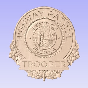 Florida Highway Patrol Trooper Approx 11&quot; (Your choice of wood)