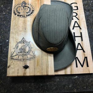 US Army Drill Sergeant Female Australian Bush Hat Press 14.5x15.5 DI hat press Center Selection: Flag, Creed, Army Seal, Army Star, DS Badge