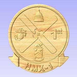 USMC Helicopter Squadron One HMX-1 (Your choice of wood) 12&quot;