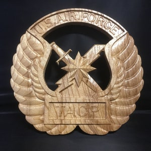 USAF 3D TACP (Your choice of size and wood) United States Air Force