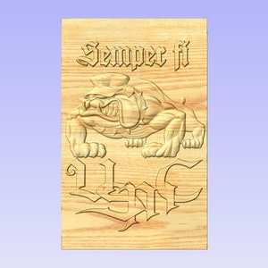 Devil Dog USMC  12&quot; (your choice of wood and Design)
