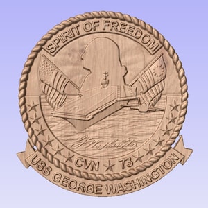 US Navy USS George Washington Approx 10-11&quot; (Your Choice of Wood)