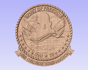 US Navy USS George Washington Approx 10-11" (Your Choice of Wood)