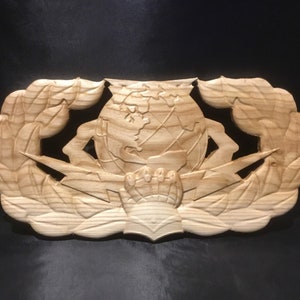 USAF Cyberspace Support (Your Choice of wood, style and size)