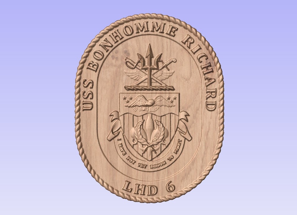US NAVY USS B Richard Approx 13" (Your choice of wood)