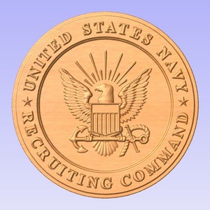 Navy Command Recruiting Command Badge 10-11in (Your choice of Wood)
