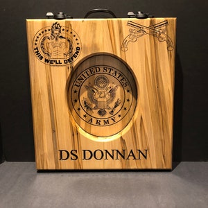 US Army Drill Sergeant Campaign Hat Press/Plaque 14.5x15.5 DI hat press Center Selection: Flag, Army Seal, Army Star, DS Badge, Blank