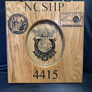 NCSHP Hat press Plaque, North Carolina Highway Patrol NCSHP Campaign Hat Press / plaque Approx 14.5x15.5 DI hat press