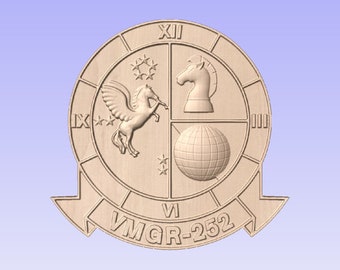 VMGR-252 USMC 11-12" Approx  (Your choice of wood)