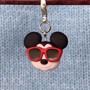 Summertime Mickey Mouse, Disney Stitch Markers, Progress Keepers, Charms, Earrings Mickey