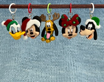 Mickey and Friends, Disney Stitch Markers, Progress Keepers, Charms - Minnie Mouse, Donald Duck, Goofy