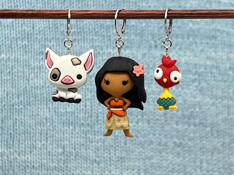 Moana - Marcadores de punto, marcadores de progreso, adornos para bolsos ***Complete Set***