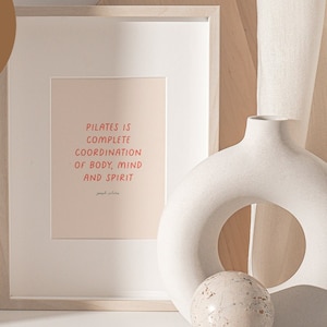 Pilates Druck, Pilates Zitat, Pilates Kunst, Pilates Geschenk, druckbare Kunst, herunterladbare Drucke, Inspirational Poster, minimalistischer Druck