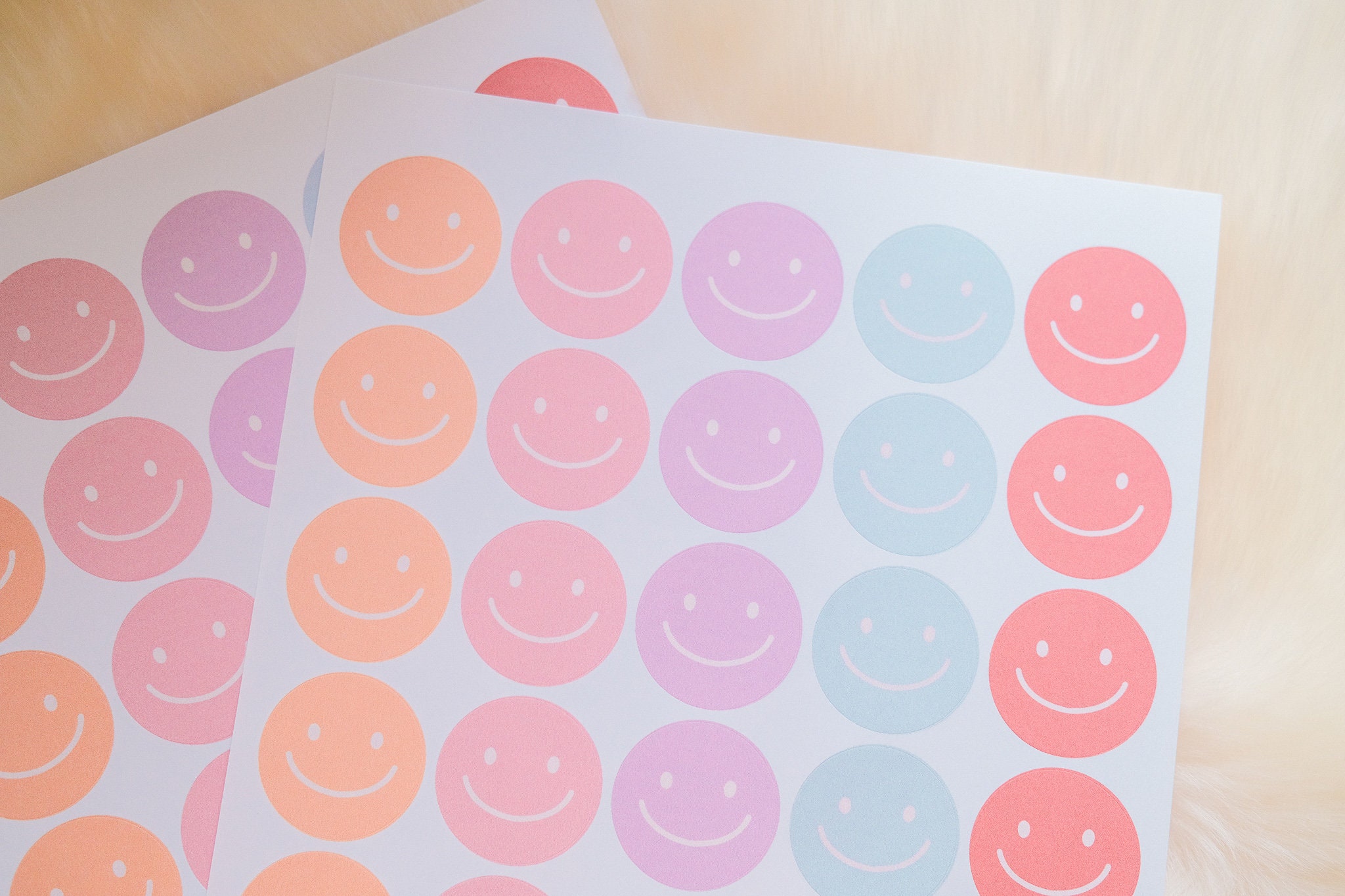 Smile Face Stickers, Small Business Packaging, 1.5
