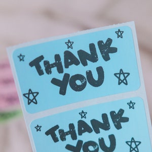 Hand Lettered Thank You Stickers: Small Business Packaging Labels
