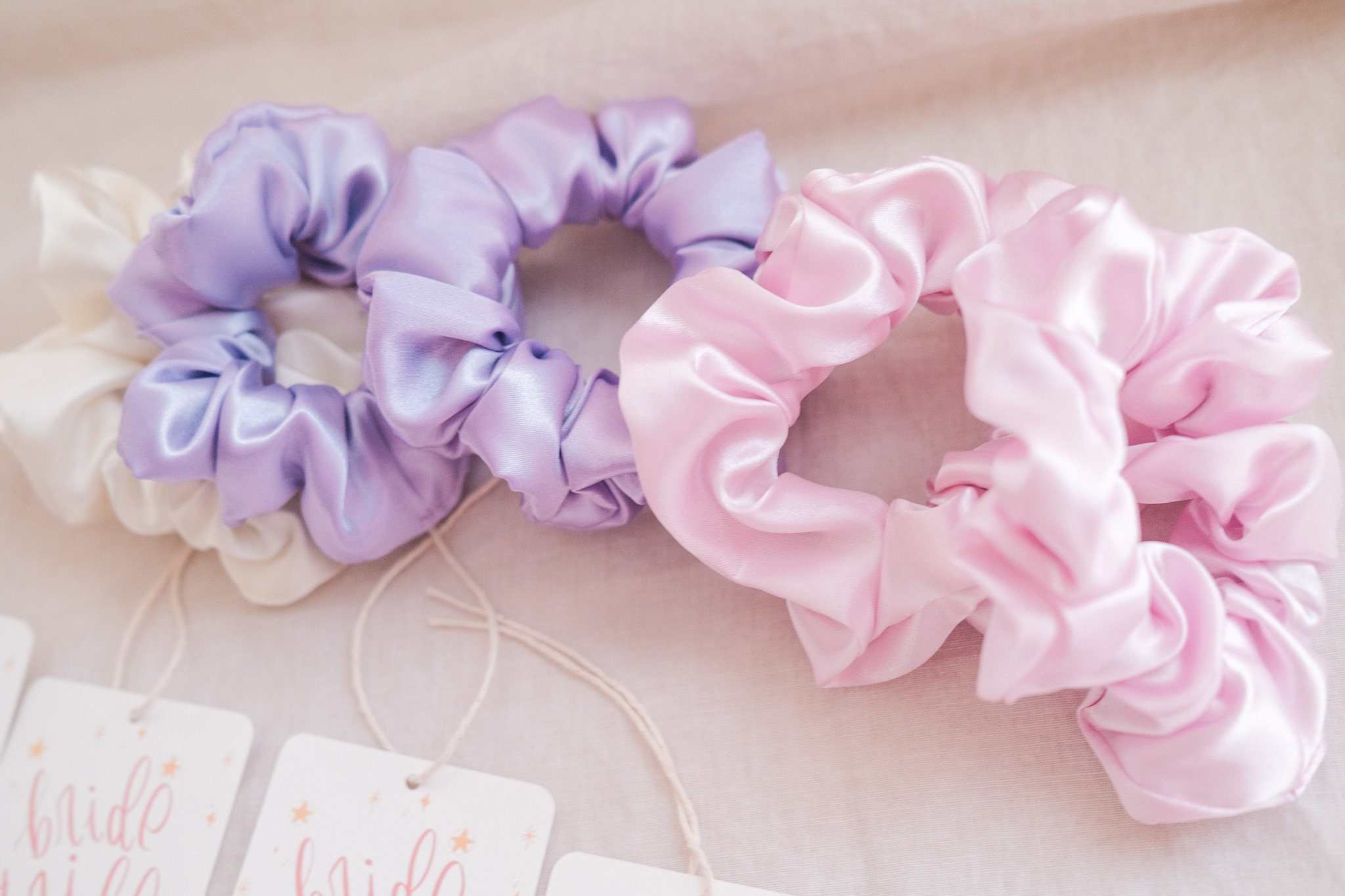 Satin Hair Ties Custom Bridesmaid Hairties Bridesmaid Etsy