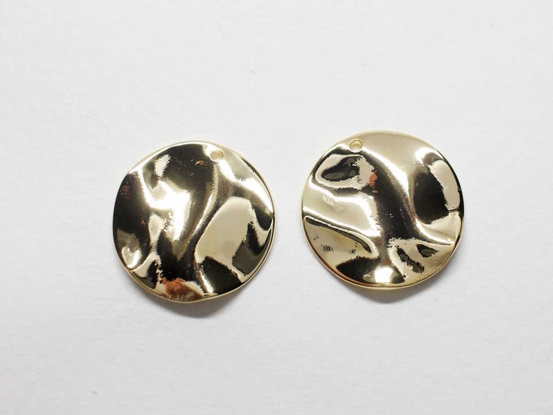 P07961/antitarnished Gold Plating Over Brass/small Wrinkled Etsy