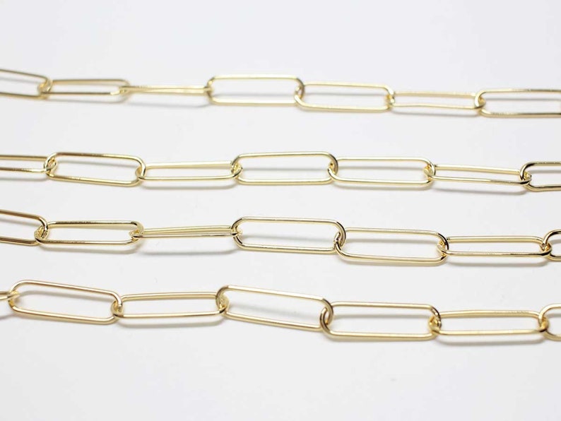 N0046/antitarnished Gold Plating Over Brass/large Oval Link Etsy