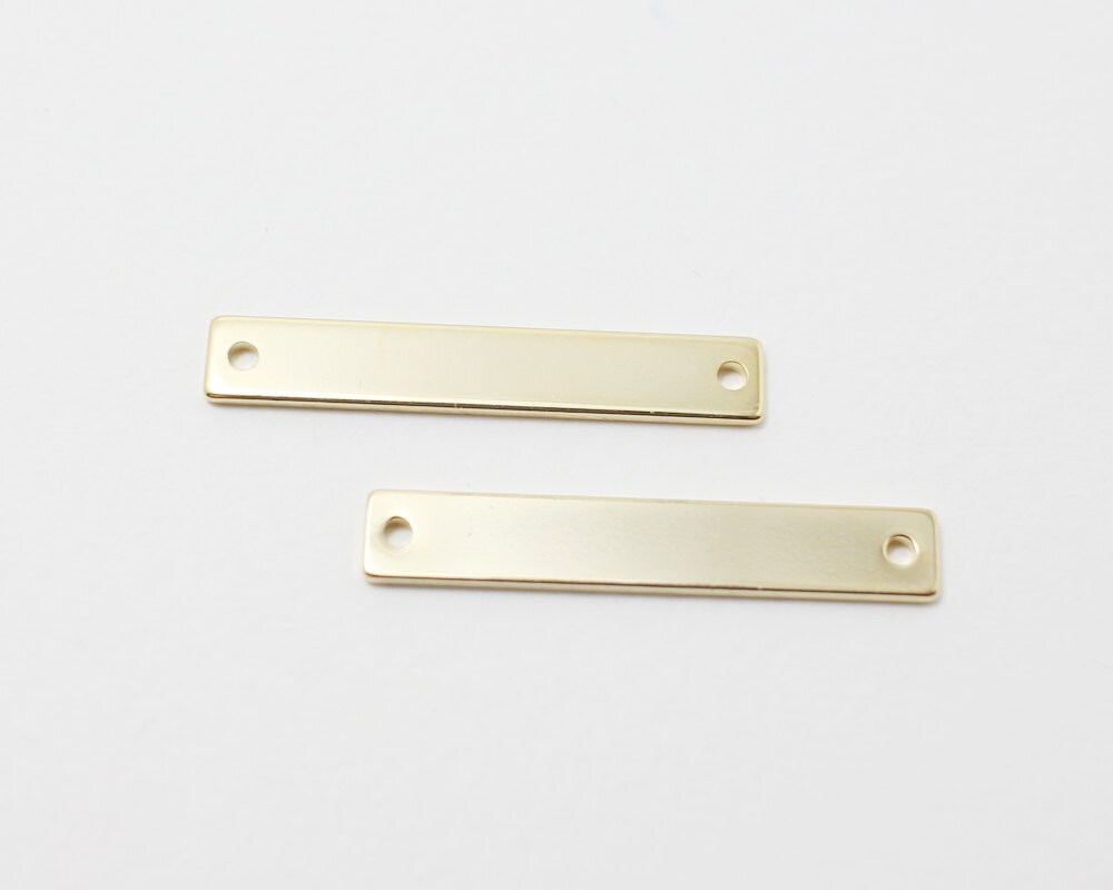 P0196/AntiTarnished Gold Plating Over Brass/Flat Bar Etsy