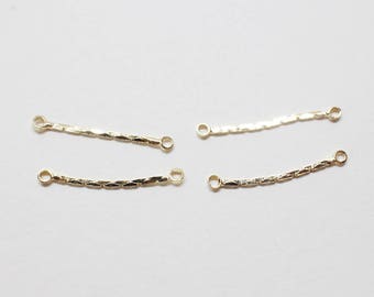 P0712-1/Anti-Tarnished Gold Plating Over Brass /Short Chain Connector/2x20mm/10pcs