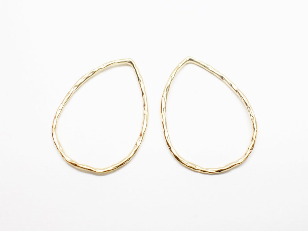 P0996/antitarnished Matte Gold Plating Over Brass/textured Teardrop