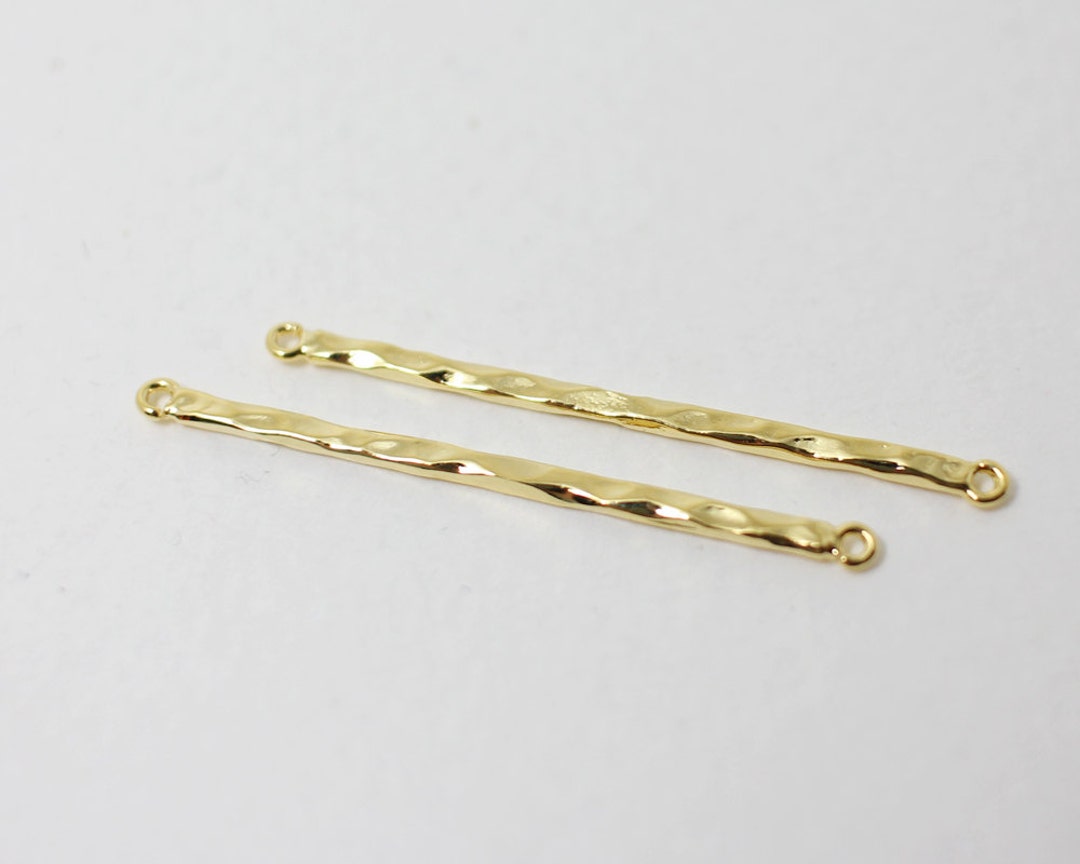 P0321/antitarnished Gold Plating Over Brass/thin Hammered Bar Etsy UK