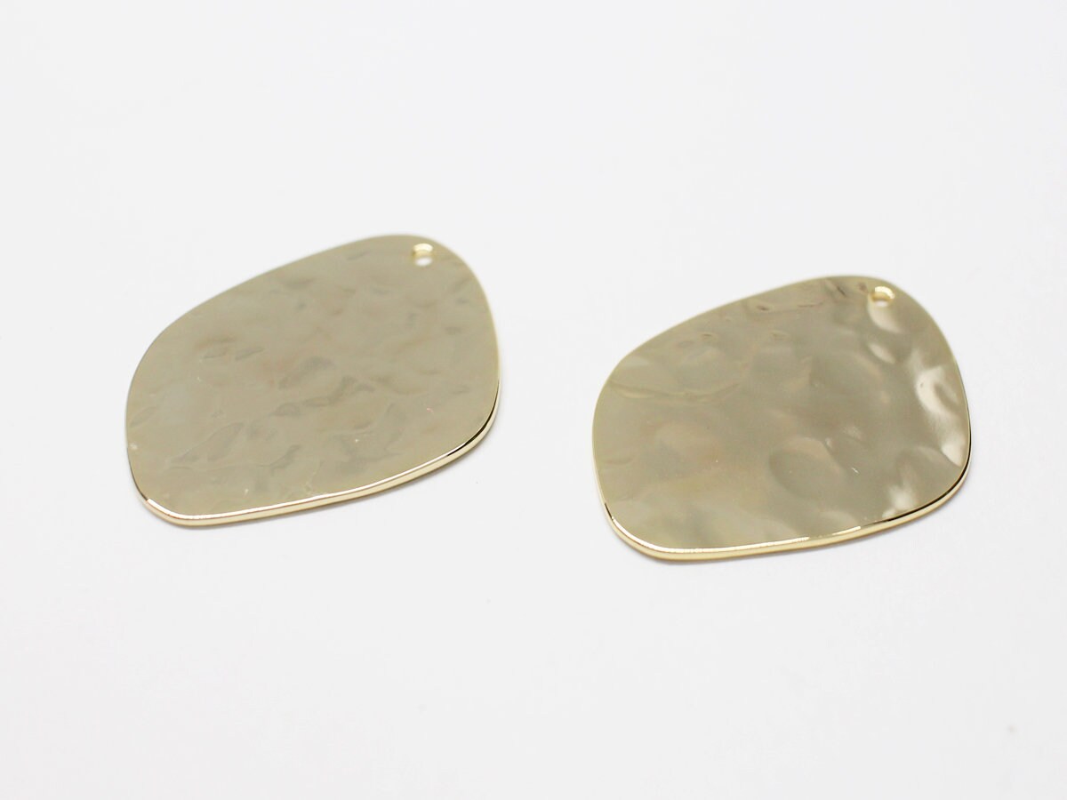 P0970/antitarnished Gold Plating Over Brass /large Hammered Etsy UK
