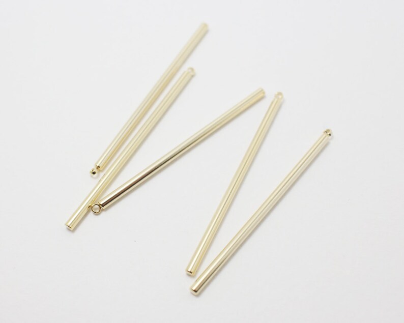 P0198/antitarnished Gold Plating Over Brass/cylinder Bar Etsy