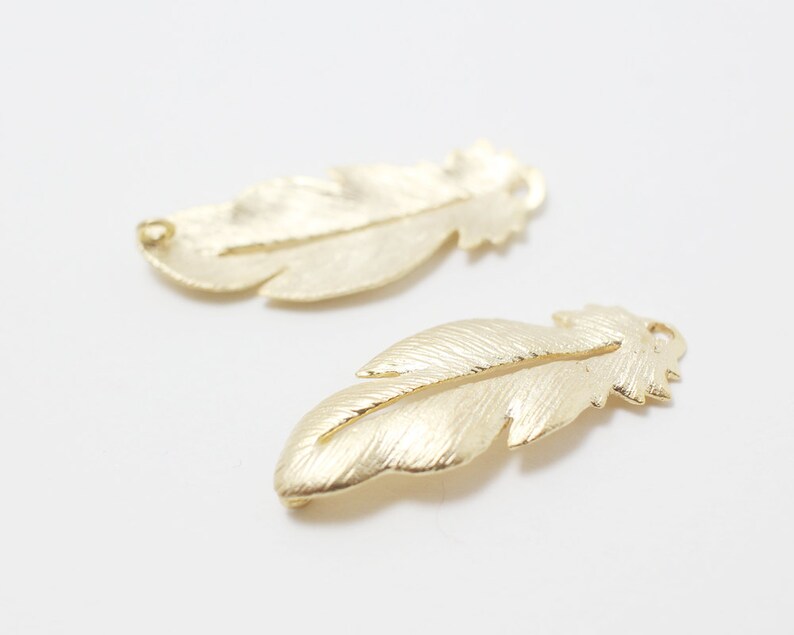 P0235/antitarnished Matte Gold Plating Over Brass/leaf Etsy